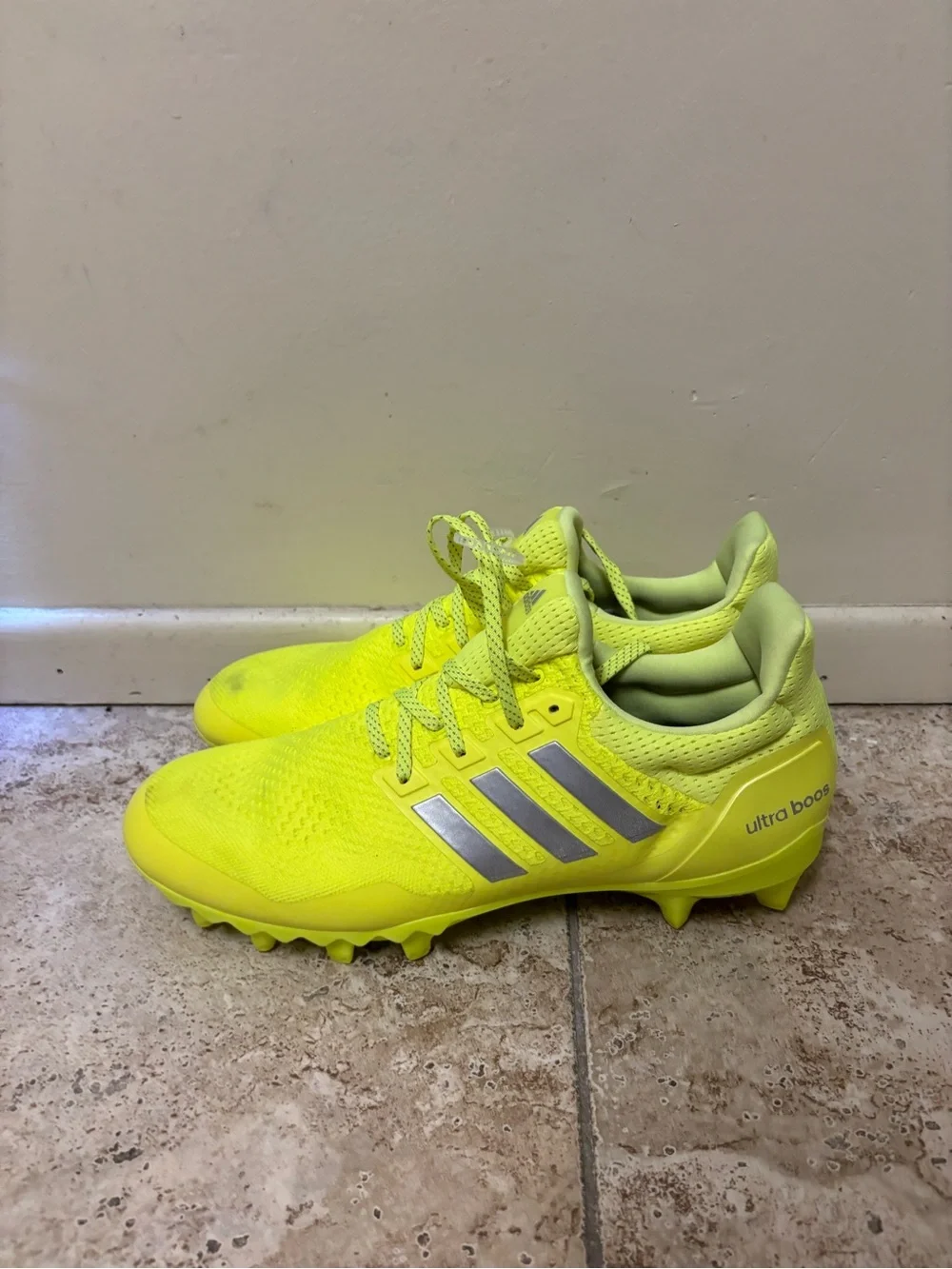 Adidas UltraBoost Football Cleats Solar Yellow JP7413 US Men Size 14 New
